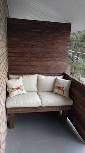 Diy Outdoor Wood Bench Engineer Your Space Small Balcony Decor Wood Bench Outdoor Small Balcony Design