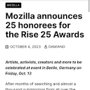 🎉🏆😭 NEWS! I am in disbelief that today I won the @mozilla ...