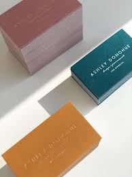 Business cards are still a timeless marketing tool and used today for more than just your contact details. Ashley Donohue S Business Cards Presshaus La