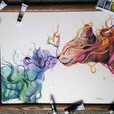 A Seulement 17 Ans Il Realise De Magnifiques Peintures A L Eau Un Veritable Don Les Arts Peinture A L Eau Peinture