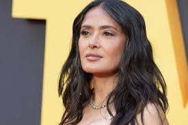 Salma Hayek Wore a Green Criss-Cross Bikini