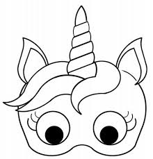 Unicorn Mask Free Printable Template Jpg 848 881 Coloriage Masque Masque Licorne Licorne A Colorier