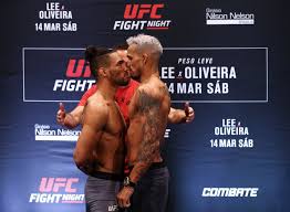 See these athletes in action at ufc fight night. Ufc Fight Night 170 Lee Takes On Oliveira In Brazil No Fans Allowed