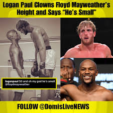 Mayweather vs logan paul fight live: Domislive News On Twitter Logan Paul Clowns Floyd Mayweather S Height And Says He S Small