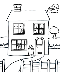 Top 20 free printable house coloring pages online. Printable Coloring Pages For Kids House Drawing With Crayons