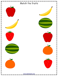Are you looking for free printable activities for kids? Free Fruits Matching Printable Worksheet For Toddler Preschool Worksheets Free Printables Free Preschool Worksheets Free Preschool Printables