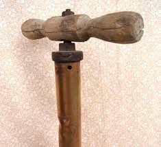 Antique Ford Horseless Carriage Tire Pump Brass And Cast Iron With Old Wooden Handle This Is A Great Find For Any Car Antique Bicycles Bicycle Pump Antiques