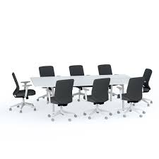 12 foot modern conference table and 10 high back leather chairs set many colors. Ping Pong Conference Table 8 Mid Back Task Chairs Dark Gray Modern Conference Tables Chairs Poppin