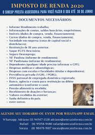 Por isso, pensando nesse público, fizemos um artigo completo explicando boa parte dos processos envolvendo a declaração imposto de renda 2021. Sinesp Disponibiliza Assessoria Contabil Gratuita Para Declaracao Do Imposto De Renda Ate 30 06