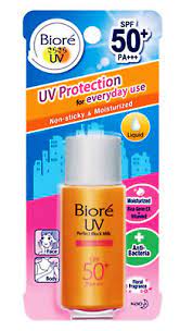 Prev postkao biore uv perfect milk sunscreen face body spf50+ pa++++. Biore Uv Perfect Block Milk Moisture Spf 50 Pa 25ml Face And Body Sunblock 15 90 Picclick
