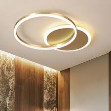 2 3 5 6 Lights Circular Ring Flush Lighting Mid Century Modern Led Brass Flush Ceiling Light In Warm White Takeluckhome Com