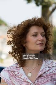 Close-up of American actor Kerry O'Malley during the filming of an... News  Photo