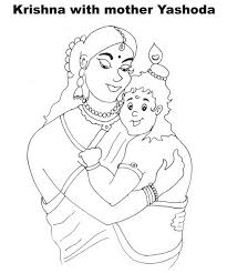 Adult coloring pages lord krishna sketch coloring page krishna Shri Krishna Janmashtami Coloring Printable Pages For Kids