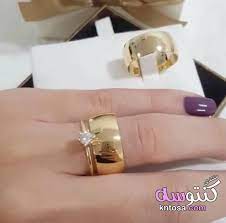 اشكال دبل لازوردى اشكال دبل خطوبة جديدة دبل جواز حديثة2019 تصاميم وصور دبل خطوبه beautiful wedding rings diamonds wedding rings solitaire jewelry wedding rings