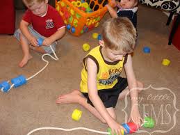 My Little Gems: Kids Crafts: Water Noodle Lacing & Pattern Practice