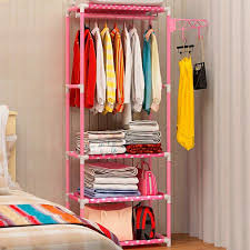 Simple Coat Rack Floor Clothes Storage Hanging Hangers Rack Creative Clothing Shelf Diy Assem Clothes Hanger Rack Hanging Clothes Racks Hanging Storage Shelves