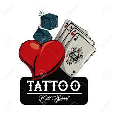 Check spelling or type a new query. Old School Tattoo With Poker Cards Drawing Design Vector Illustration Graphic Royalty Free Cliparts Vectors And Stock Illustration Image 102599860