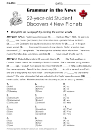 тексты для чтения на английском языке в Present Simple English Grammar In The News 22 Year Old Student Discovers 4 New Planets Grammar Mixed Incl Teaching English Grammar English Teaching Resources Learn English