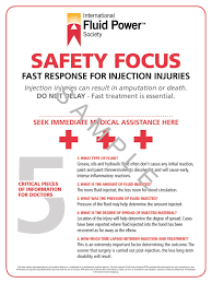 It's definitely a good idea to display safety posters in your workplace. Ifps Fluid Injection Safety Poster 18 X 24