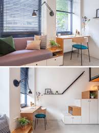 Suspended loft bed from ceiling. This Small Apartment Has A Loft Bed Suspended From The Ceiling