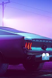 Ford mustang wallpapers free pictures download for android 1280×768. Wallpaper 1969 Ford Mustang Car Back View Motel Neon Night 2560x1440 Qhd Picture Image