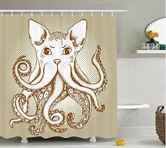 Amazon Oddities 2 8 17 Cat Head Octopus Shower Curtain Cat Shower Curtain Octopus Shower Curtains Octopus Decor