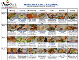 ★★ unique in its kind, the renal diet is a book that has more than 50 delicious traditional recipes. Martha S Senior Gourmet Renal Lunch Menu Fall Winter Https Www Marthasseniorgourmet Com Renal Kidney Friendly Foods Renal Diet Recipes Renal Diet