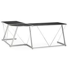 Acheter un bureau d'angle professionnel. Grand Bureau D Angle Geek Design En Verre Noir