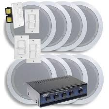 Product Reviews Pyle 4 Room In Ceiling Speaker System Home Theater Setup Home Theater Installation Room Speakers