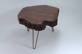 And perfect for a side/coffee table! Live Edge Slab Steel Legs Coffee Table Solid Wood Living Room Custom Table Vanport Furniture