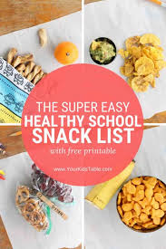 Snack table synonyms, snack table pronunciation, snack table translation, english dictionary definition of snack table. The Super Easy Healthy School Snack List With Printable Your Kid S Table