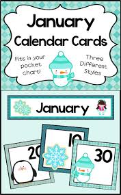 January Calendar Numbers Monthly Calendar Cards Set Calendar Numbers Preschool Calendar January Calendar