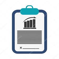 Clipboard With Graph Chart Icon Stock Vector Jemastock