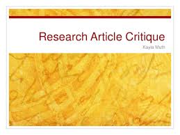 Research Critique