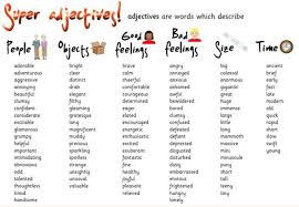 (superlative of `good') having the most positive qualities; Super Adjectives List Vocabulary Home