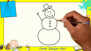 Muñeco De Nieve Para Colorear Facil
