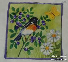 ديكوباج و كراكليه من خلف طبق زجاج painting art handicraft