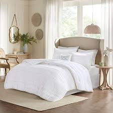 By laurel foundry modern consumer. Hnu 5 Piece Farmhouse Comforter Set Queen Ruched Textured Serene Ruffled Chic Warm Elegant Contemporary Soft Cozy Comfy Farmhouse Goals