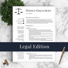 Legal Resume Template For Word Pages Lawyer Resume Etsy Resume Template Professional Resume Template Resume Template Word