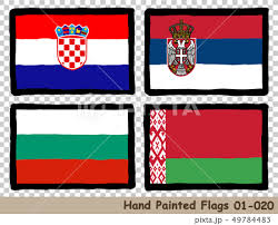 From wikimedia commons, the free media repository. Hand Drawn Flag Icons Croatia Flag Serbia Stock Illustration 49784483 Pixta