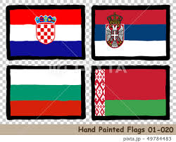 History of the croatian flag. Hand Drawn Flag Icons Croatia Flag Serbia Stock Illustration 49784483 Pixta