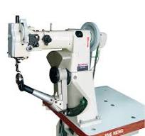 Máquina de costura Industrial de doble hilo con borde de zapato, costura  lateral
