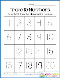 Trace Write And Fill In Numbers 1 20 30 Worksheets 3 Counting Pages Trace The Numbers Writ Number Worksheets Kindergarten Numbers Preschool Writing Numbers