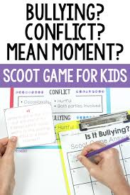Bullying Scoot Game Activity Bullying Conflict Or Mean Moment In 2020 Bullying Friendship Skills Social Emotional Skills