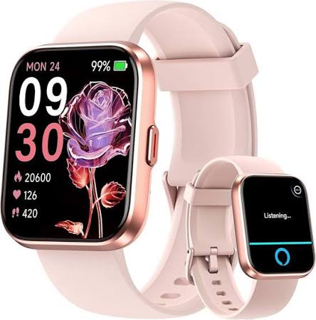 aeac Smart Watches for Women Andriod iPhone [24h Accurate Health Monitor with 5ATM Waterproof] Fitness Watch for Heart Rate, Blood Oxygen, Sleep, 1.7'' Touch Screen Fitness Tracker, Pinksand : Amazon.in: Electronics