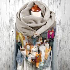 Women Colorful Multi Cartoon Cute Cats Pattern Soft Personality Neck Protection Keep Warm Scarf Sale Banggood Com A grey cartoon hare wearing a green scarf around its neck vector color drawing or illustration vector clipartby morphart0/0. women colorful multi cartoon cute cats pattern soft personality neck protection keep warm scarf