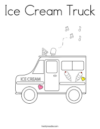 This coloring sheet features chuck, the main character of the series chuck, the dump truck. Ice Cream Truck Coloring Page Twisty Noodle