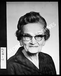 Claxton, ca. 1950. Josie Mae (Mrs. W.A.) Rogers, first elected female  sheriff in Georgia. See Case File for more information.