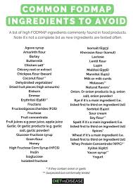 Common High Fodmap Ingredients To Avoid Download Pdf Chart Diet Vs Disease Low Fodmap Diet Recipes Fodmap Diet Recipes Fodmap
