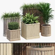 Bamboo Planter 3d Model In 2020 Bamboo Planter Planters Plants
